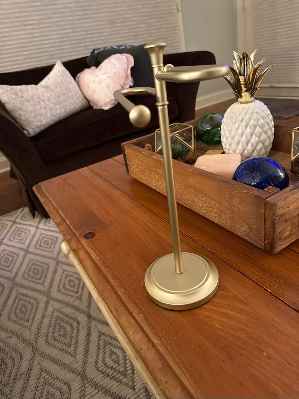 Gold Metal Tiered Jewelry/Towel Stand Bracelet Watch Display Organizer Vanity